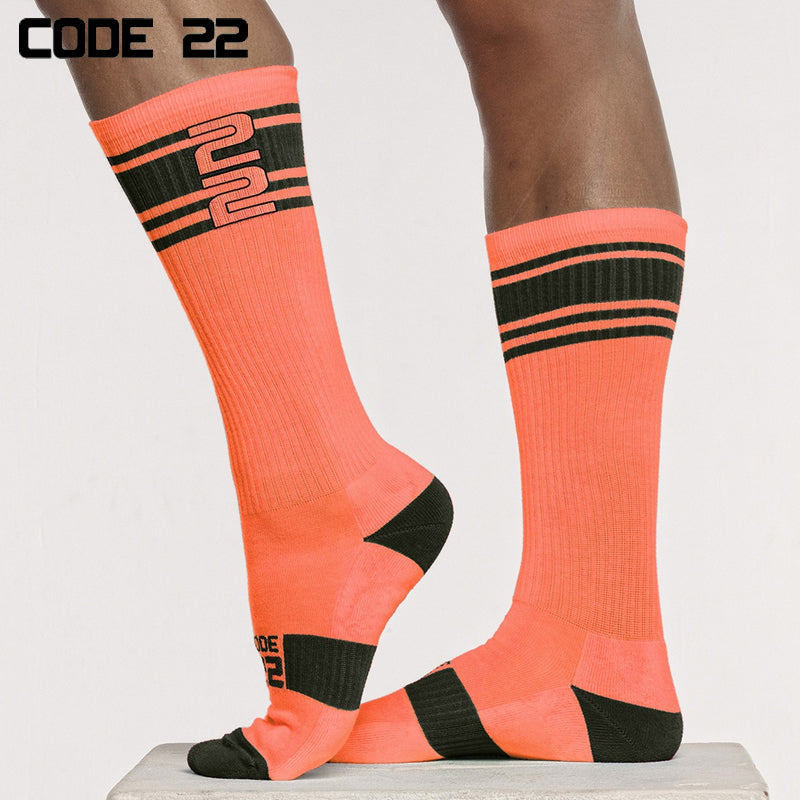 CODE22 - Neon Active Socks - Neon Orange