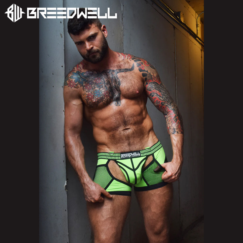 BREEDWELL - HYBRED CHOKE Neoprene Jockstrap - Neon Green