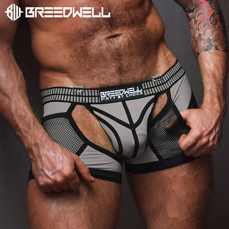 BREEDWELL - HYBRED CHOKE Neoprene Jockstrap - Heather Grey