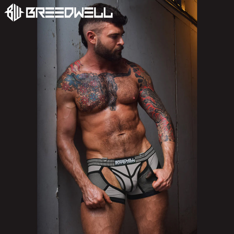 BREEDWELL - HYBRED CHOKE Neoprene Jockstrap - Heather Grey