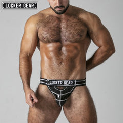 LOCKER GEAR - WATCH IT HARD Mesh Jockstrap - White