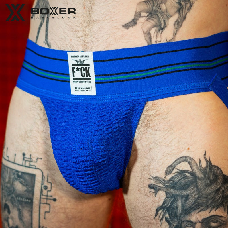 BOXER - DIRTY BIKER JOCK Woven Jockstrap - Blue