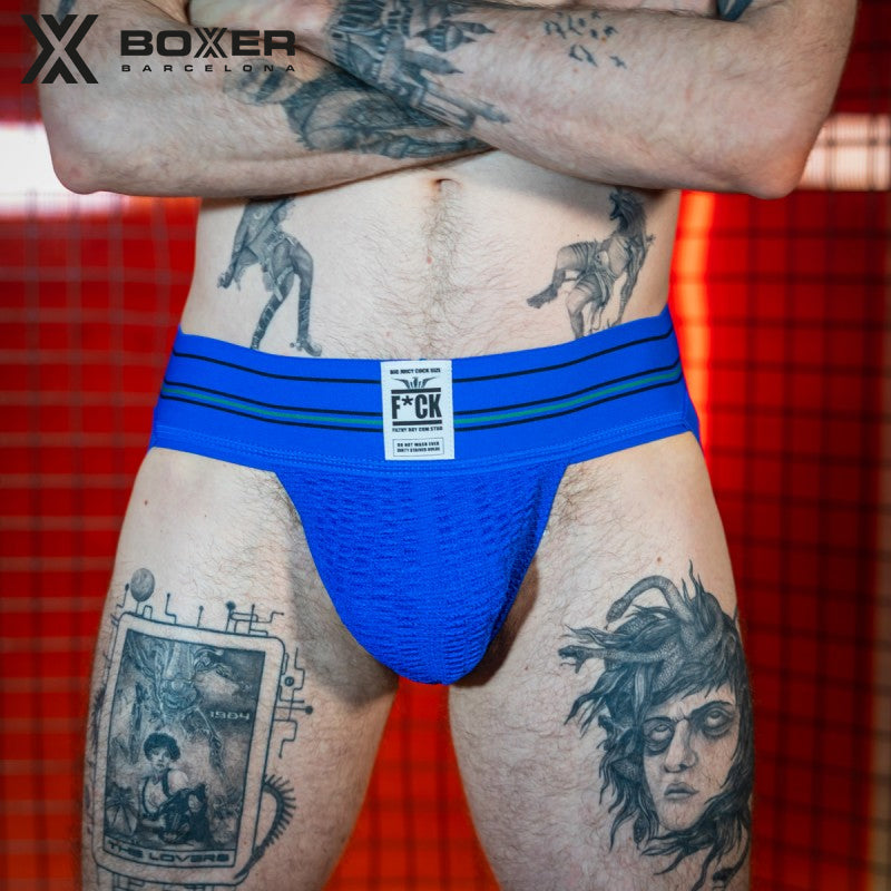 BOXER - DIRTY BIKER JOCK Woven Jockstrap - Blue