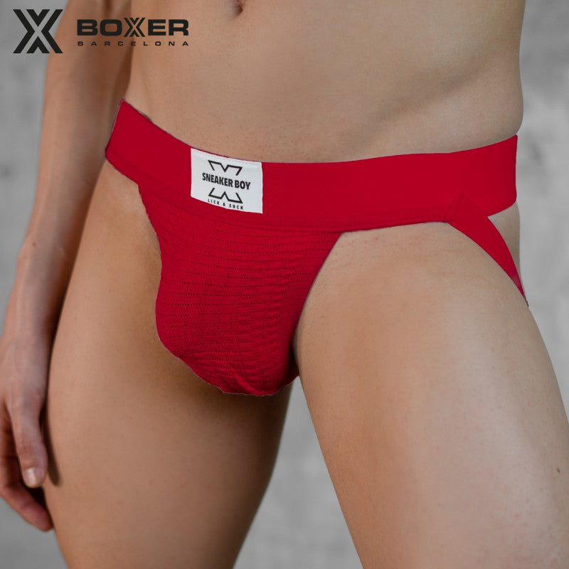 BOXER - Sneaker Boy JOCK Woven Jockstrap - Red