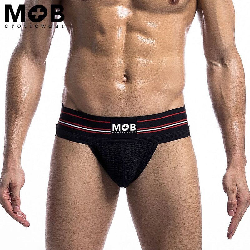 MOB Eroticwear - Fetish Classic Wide Jockstrap - Noir