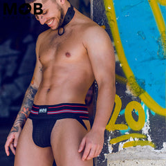 MOB Eroticwear - Fetish Classic Wide Jockstrap - Noir