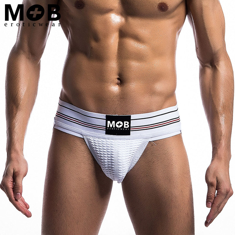 MOB Eroticwear - Fetish Classic Wide Jockstrap - Blanc