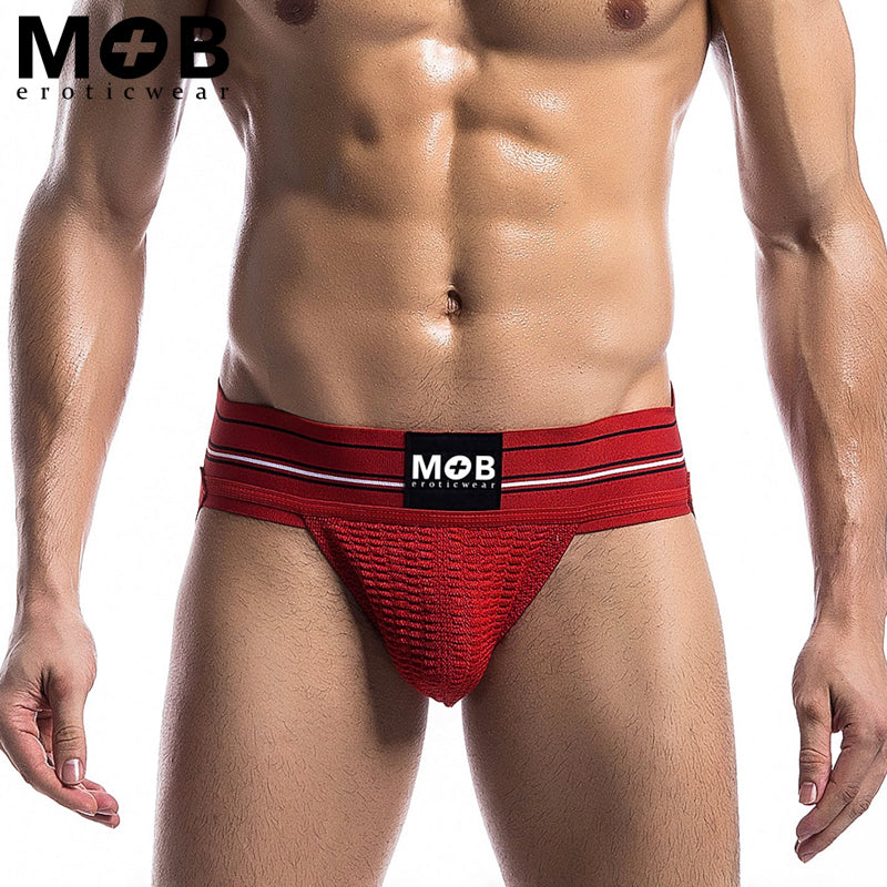 MOB Eroticwear - Fetish Classic Wide Jockstrap - Red