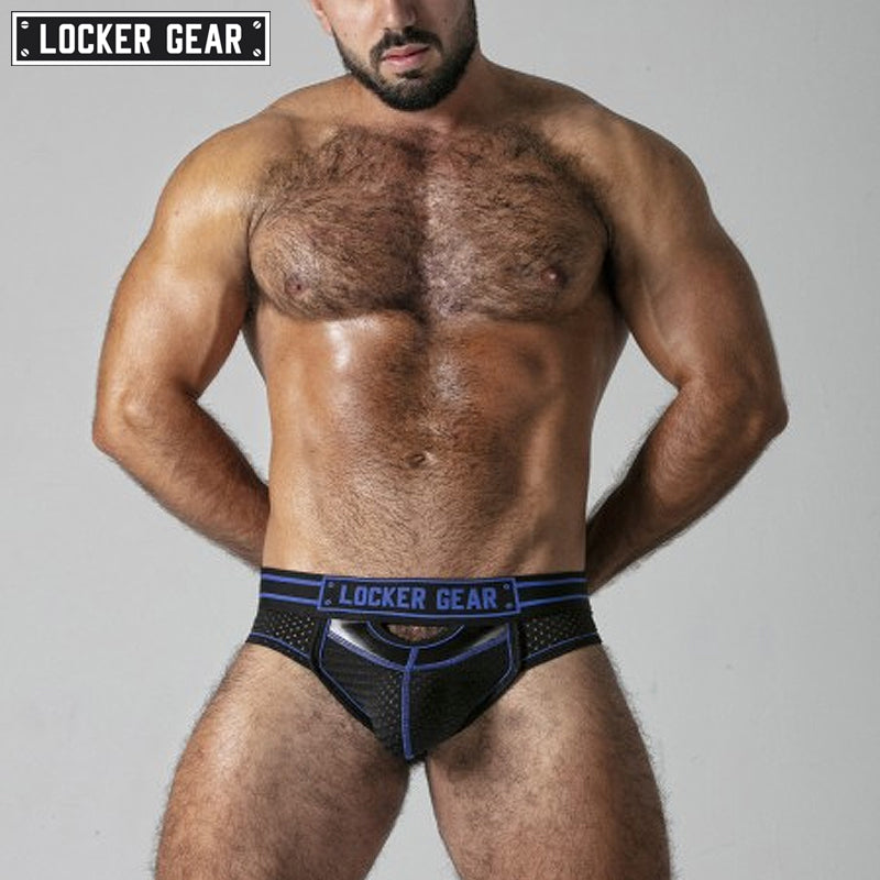 LOCKER GEAR - WATCH IT HARD Mesh Jock Brief - Blue