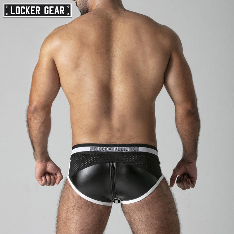 LOCKER GEAR - FULL ACCESS Back Zipper Brief - White