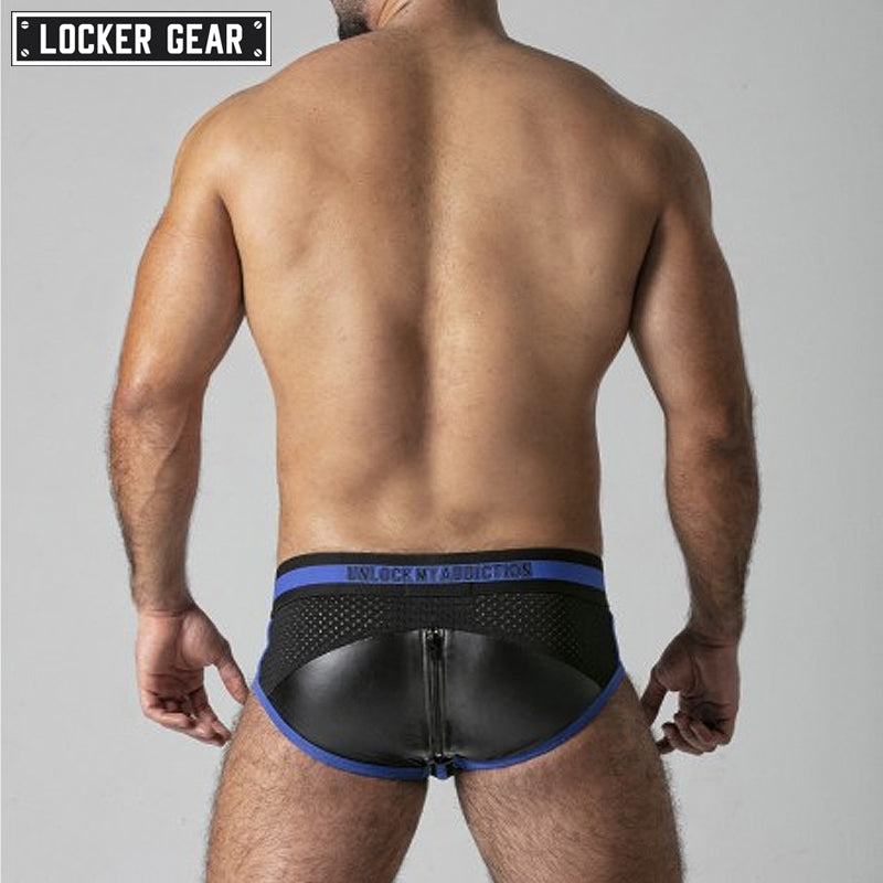 LOCKER GEAR - FULL ACCESS Back Zipper Brief - Blue