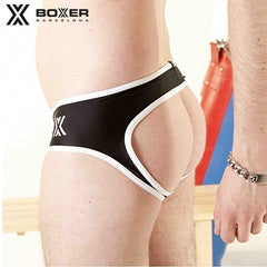 BOXER - Tonga Smoothe Brief - Black/White