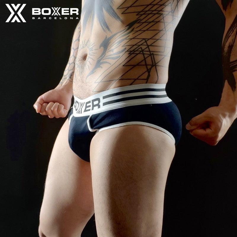 BOXER - Y front Brief - Black/White