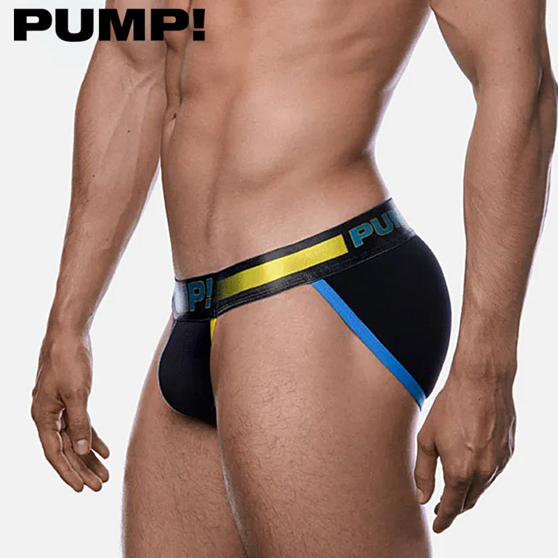 PUMP! - Play Yellow Sidecut Brief - Black