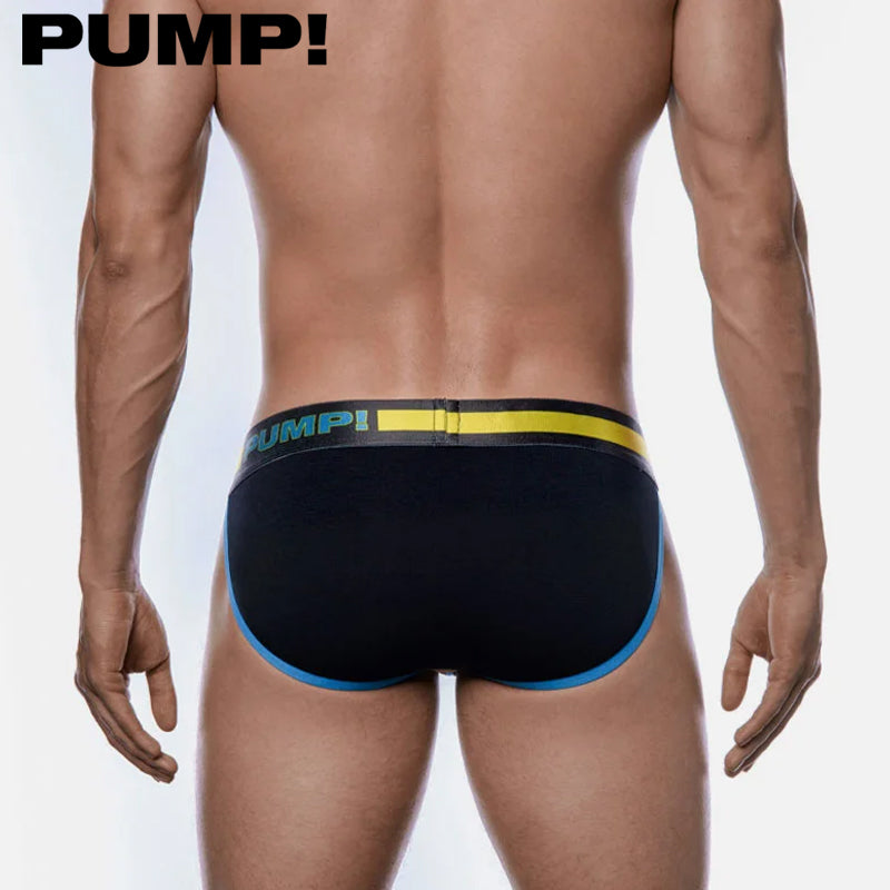 PUMP! - Play Yellow Sidecut Brief - Black