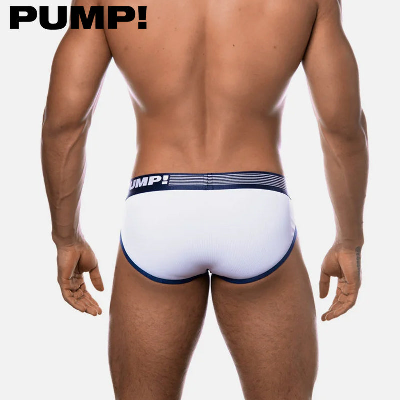 PUMP! - Navy Ribbed Brief - Blue/White