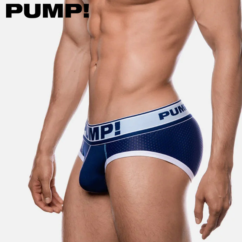 PUMP! - Blue Steel Brief - White/Blue