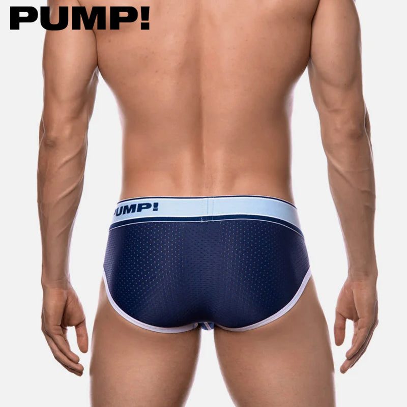 PUMP! - Blue Steel Brief - White/Blue