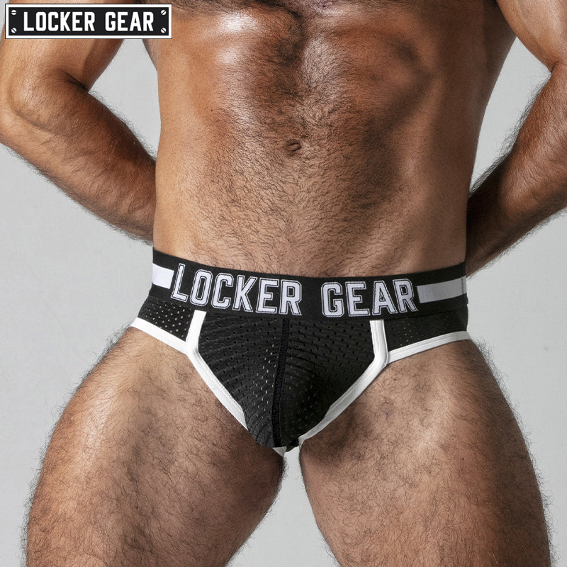 LOCKER GEAR - PUSH IT Mesh Brief - White