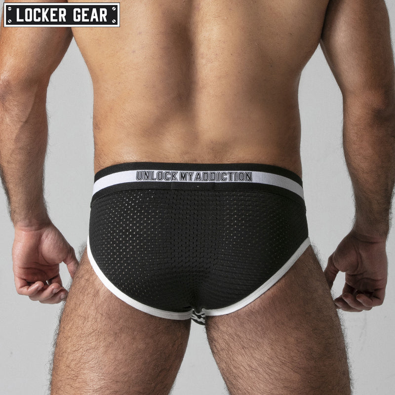 LOCKER GEAR - PUSH IT Mesh Brief - White