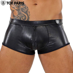 TOF Paris - Fetish Full-Zip Boxers - Black-Black