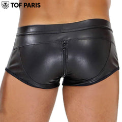 TOF Paris - Fetish Full-Zip Boxers - Black-Black