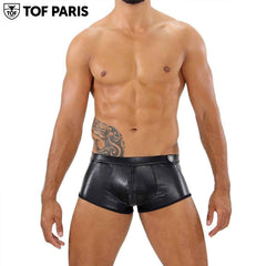 TOF Paris - Fetish Full-Zip Boxers - Black-Black