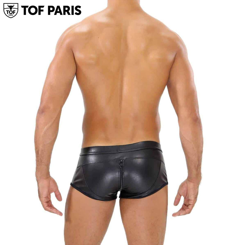 TOF Paris - Fetish Full-Zip Boxers - Black-Black