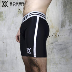 BOXER - Bitch Short Doble Cremallera - Negro/Blanco 