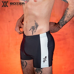 BOXER - X-Boyz Gym Shark Short - Black/White/Red