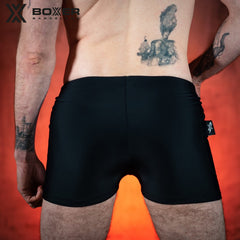 BOXER - X-Boyz Gym Shark Short - Black/White/Red