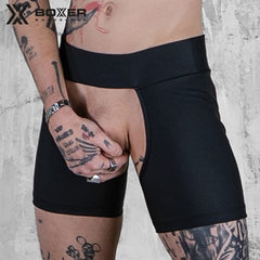 BOXER - Sexy Mini Chaps Leatherette - Black