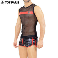 TOF Paris - Spartacus Tank Top - Black/Red