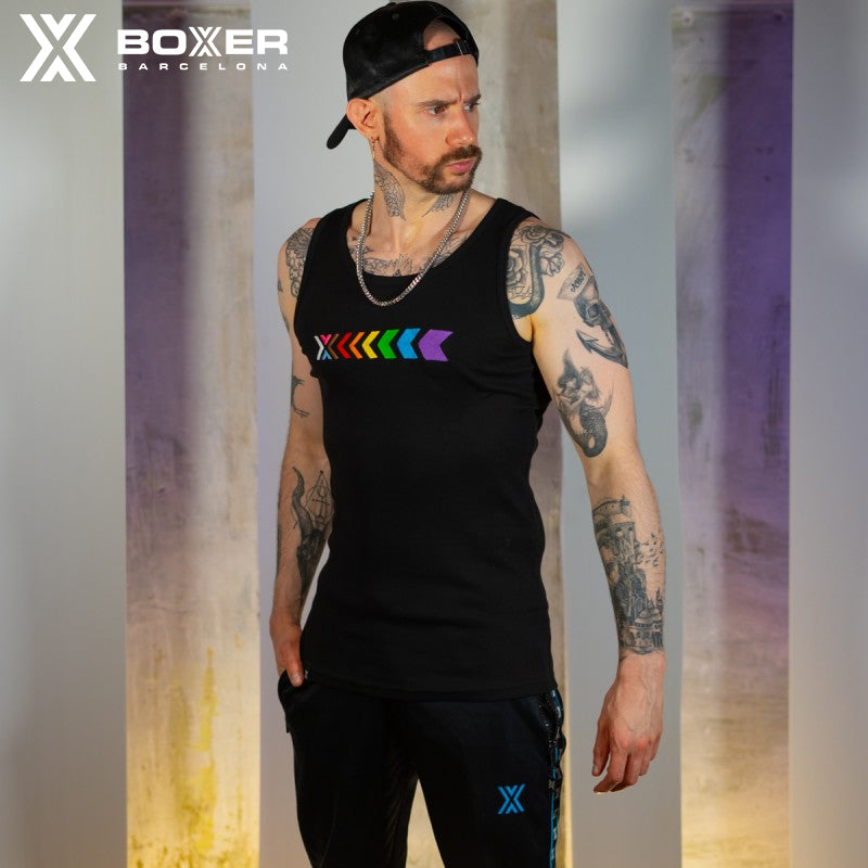 BOXER - X-Vest Gym Canalé Progress Tank Top - Black