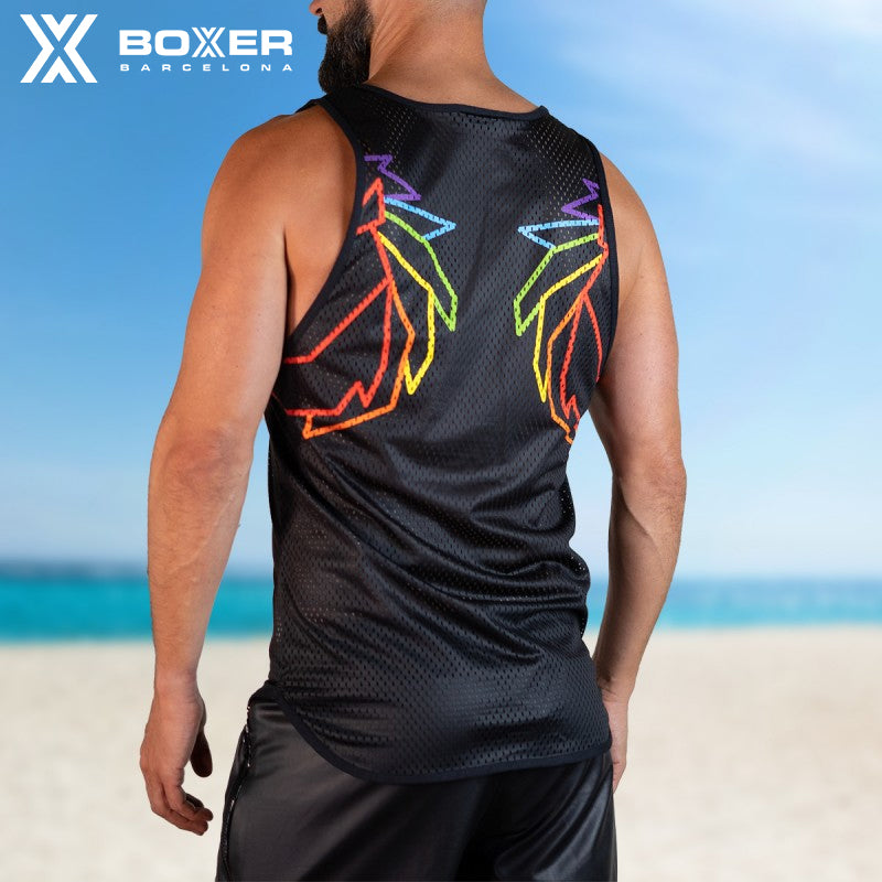 BOXER - X-Boyz Aircool Vest Tank Top - Black Unicorn