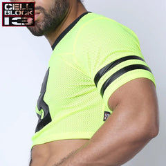 CELLBLOCK 13 - Linebacker Crop Top - Yellow