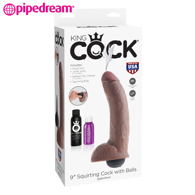 Pipedream - Squirting Cock 9 Inch Brown skin tone (23 cm)