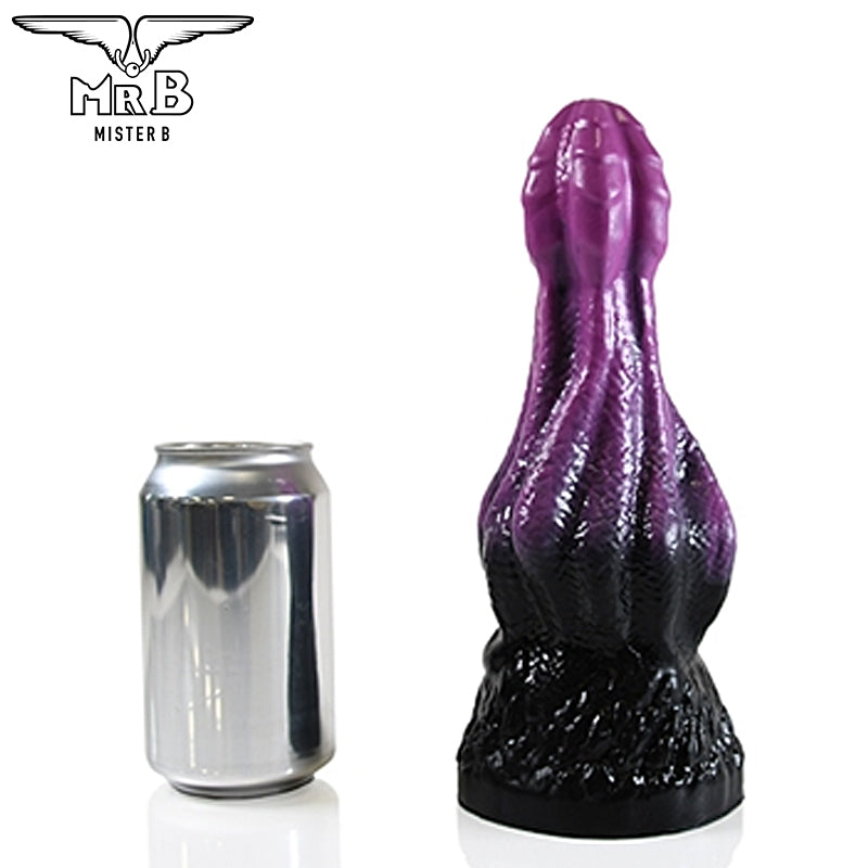 Mister B - HellHound Hydra Dildo - Schwarz Lila M (23 cm)