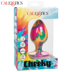 CalExotics - Tapón anal Cheeky grande con efecto tie-dye