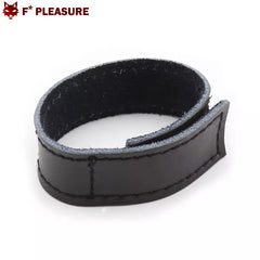 F* Pleasure - Leather Cockring Strap with Velcro fastener