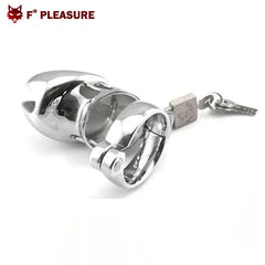 F* Pleasure - Metal Chastity Cage Chastity Cage - Silver (Ring 50mm)