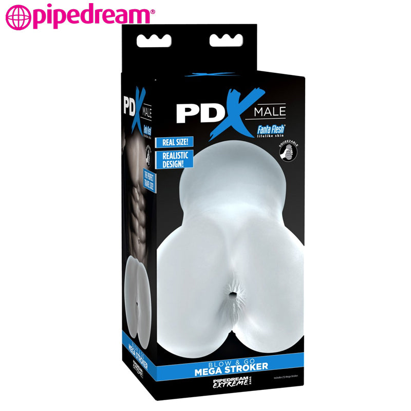 Pipedream - Maturbador masculino Blow &amp; Go Mega Stroker - Transparente