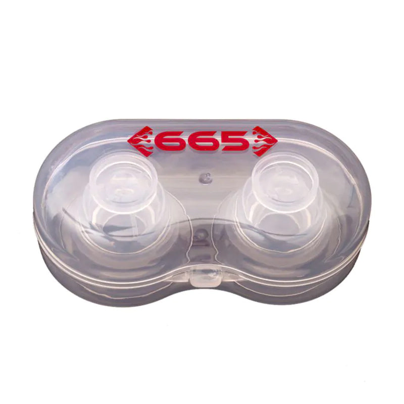 665 Leather - Super Silicone Nipple Suckers With Travel Case - Clear