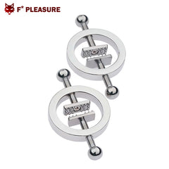 F* Pleasure stainless steel nipple clamps 2 pieces 