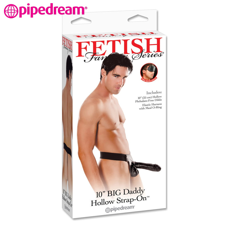 Pipedream - Strap-on hueco de 10 pulgadas (25 cm) - Negro