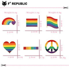 PRIDE LGBTQ Rainbow Jewelry Pin - Flag