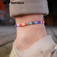 Hand-geflochtene LGBTQ Regenbogen Armband Charms Regenbogen