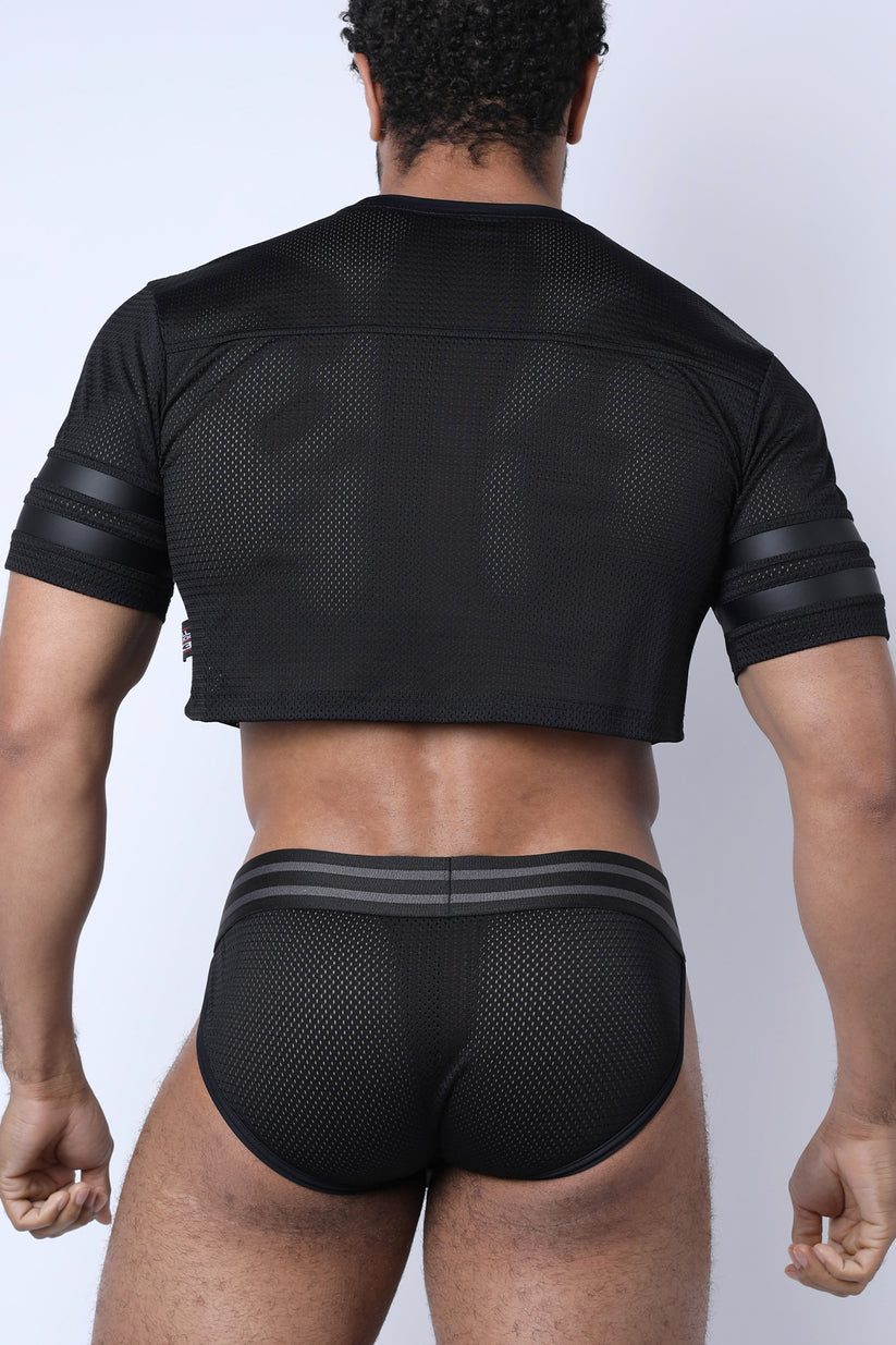 CELLBLOCK 13 - Linebacker Crop-Top - Schwarz