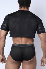 CELLBLOCK 13 - Linebacker Crop-Top - Schwarz