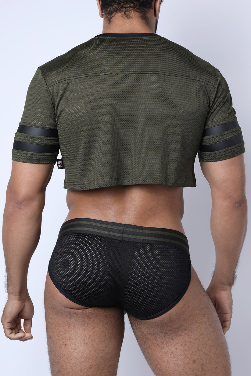 CELLBLOCK 13 - Linebacker Crop-Top - Armeegrün